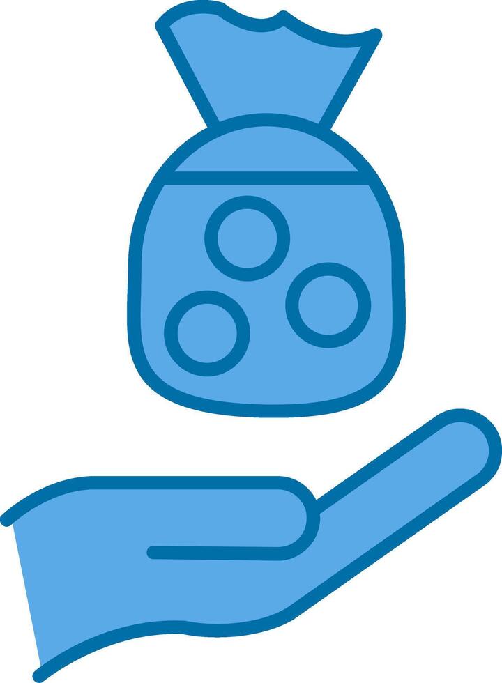 Zakat Filled Blue  Icon vector
