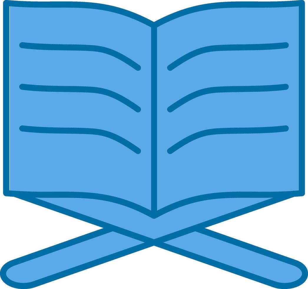 Quran Filled Blue  Icon vector