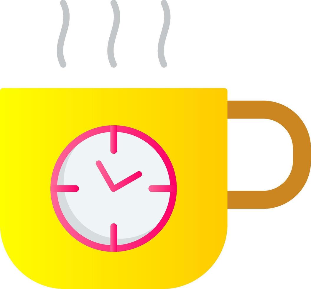 Coffee Time Flat Gradient  Icon vector