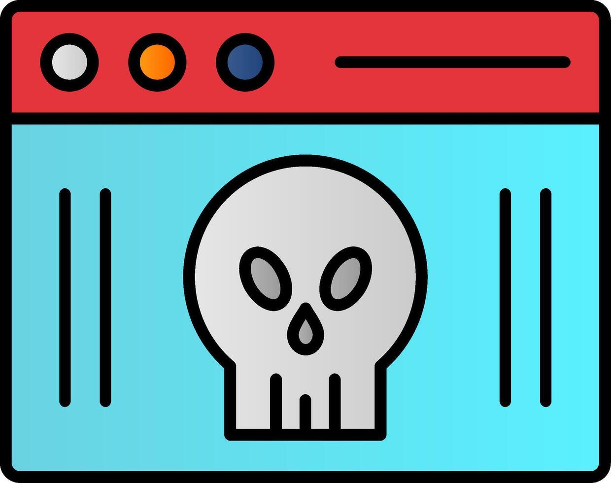 Webpage Line Filled Gradient  Icon vector