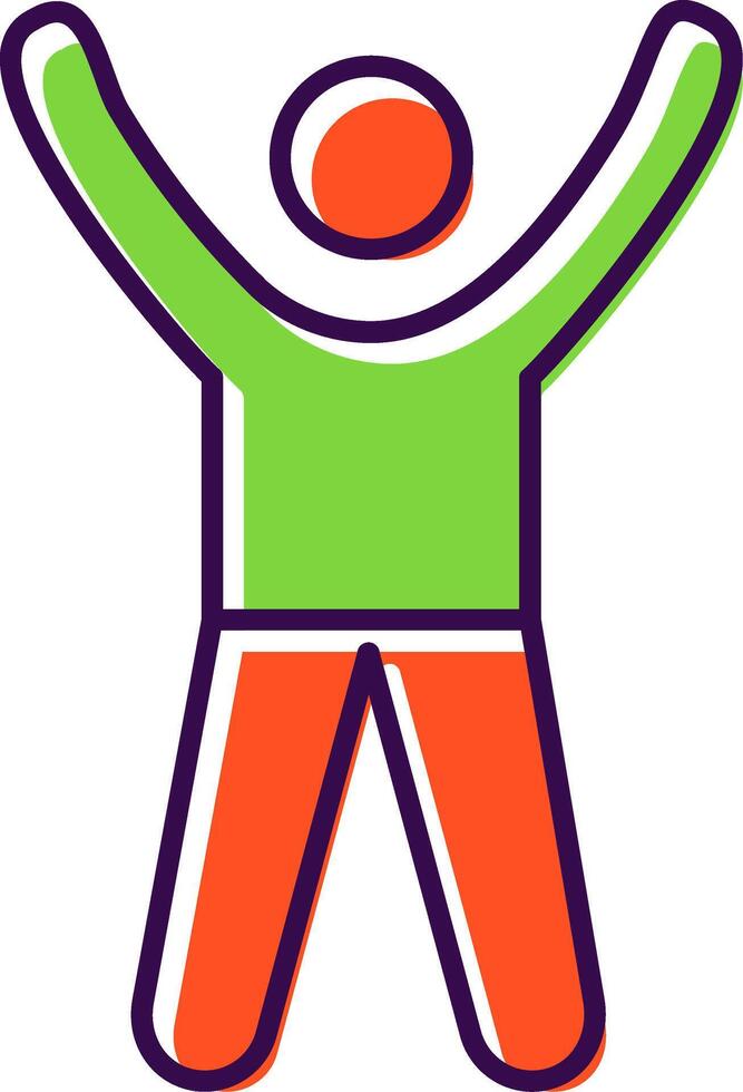 Cheer Up Filled  Icon vector