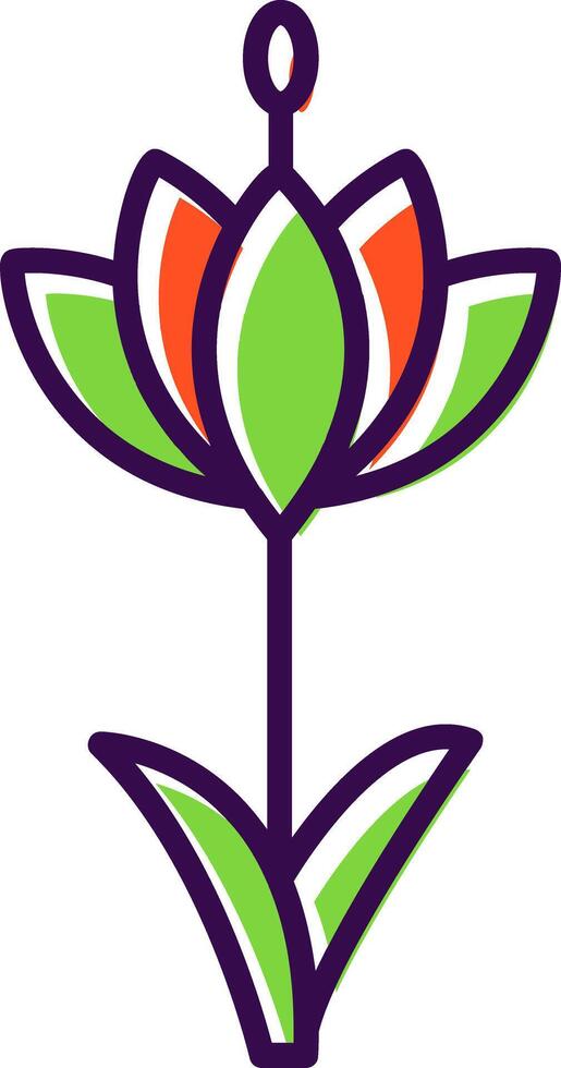 Saffron Filled  Icon vector