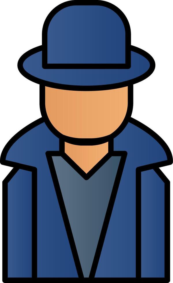 Hacker Line Filled Gradient  Icon vector