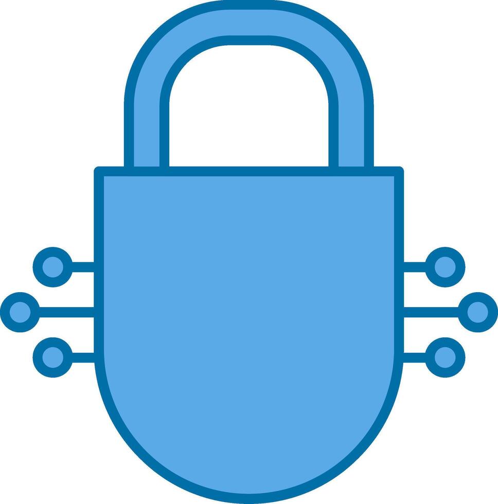 Lock Filled Blue  Icon vector
