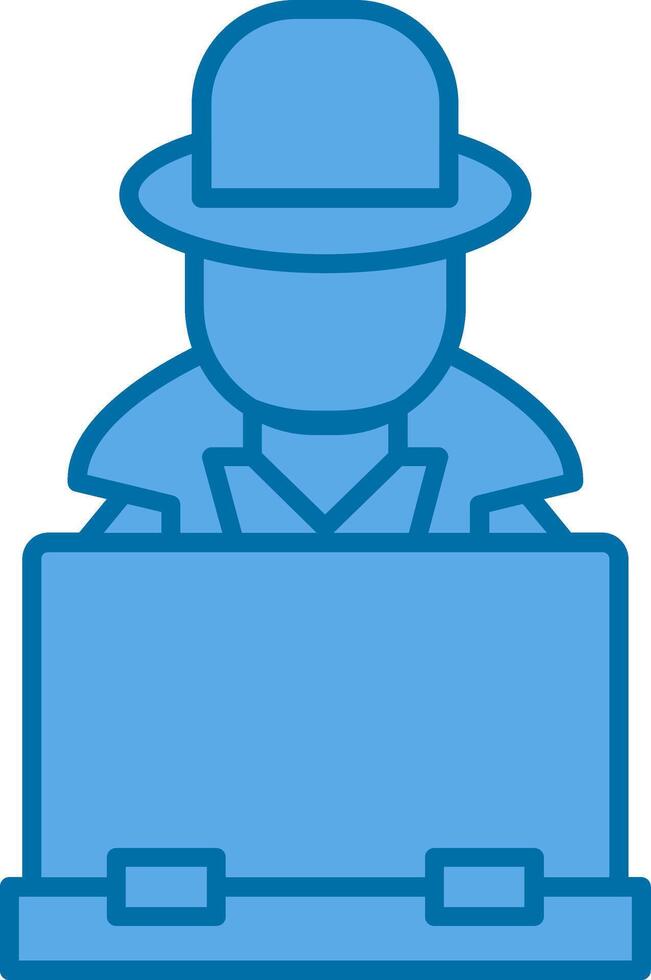 Hacker Filled Blue  Icon vector