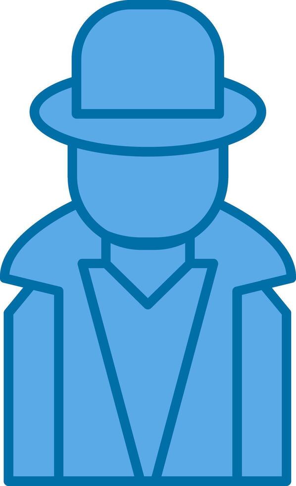 Hacker Filled Blue  Icon vector