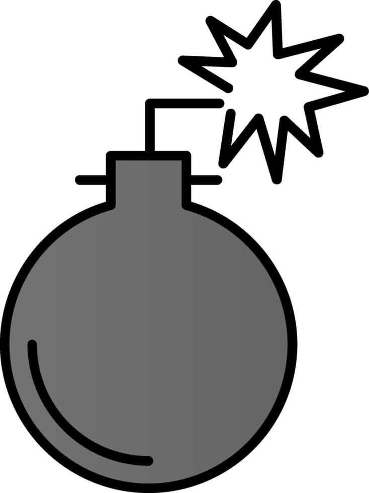 Bomb Line Filled Gradient  Icon vector