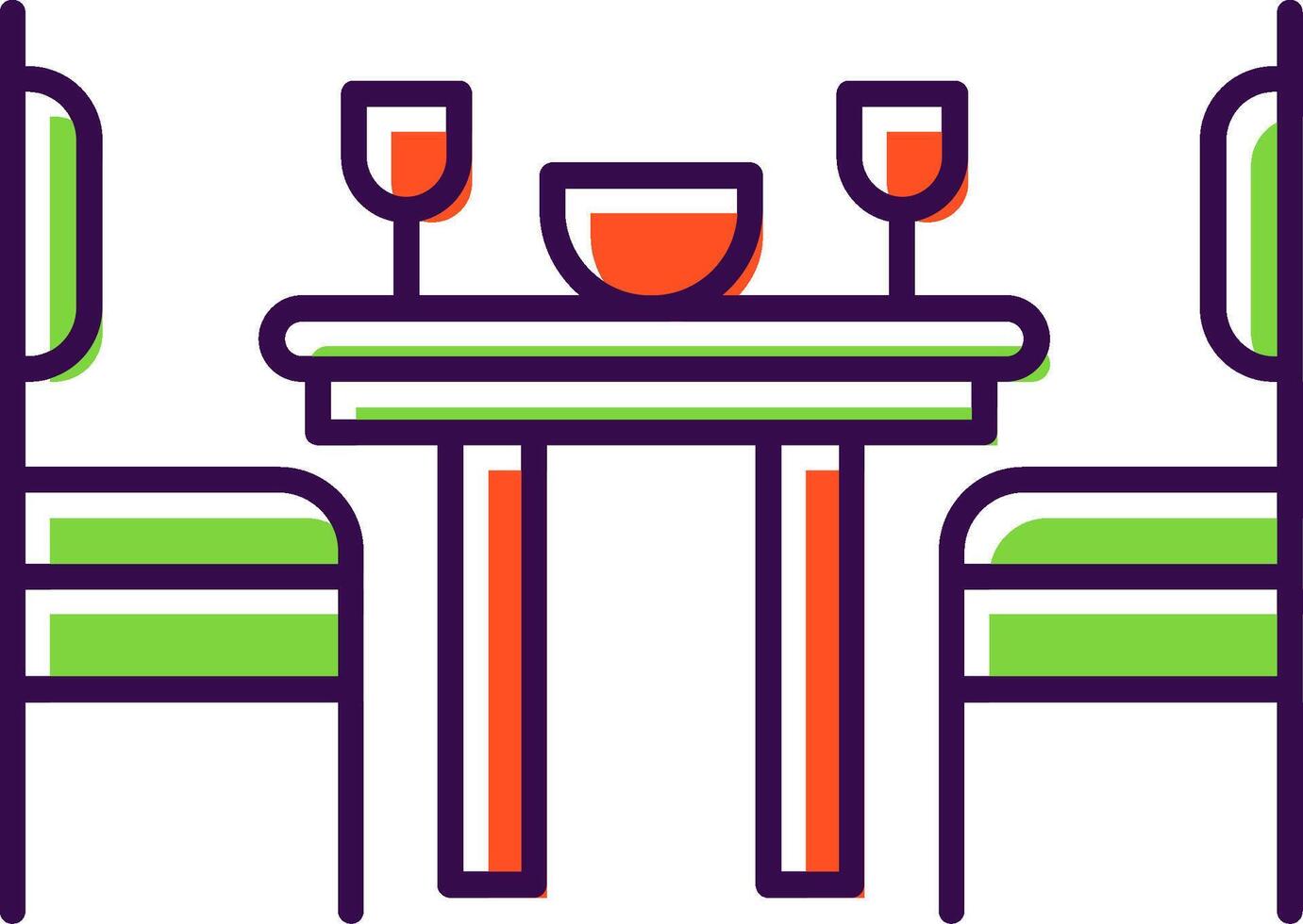 Dining Room Filled  Icon vector
