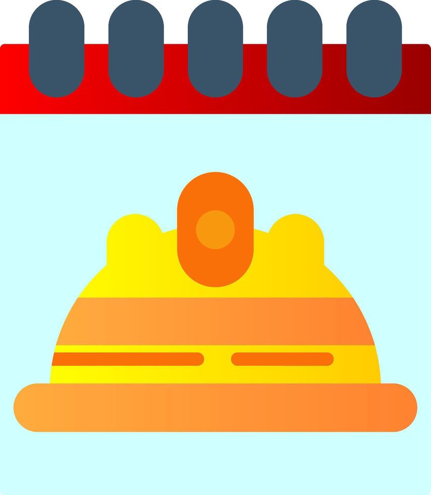 Labour Day Flat Gradient  Icon vector