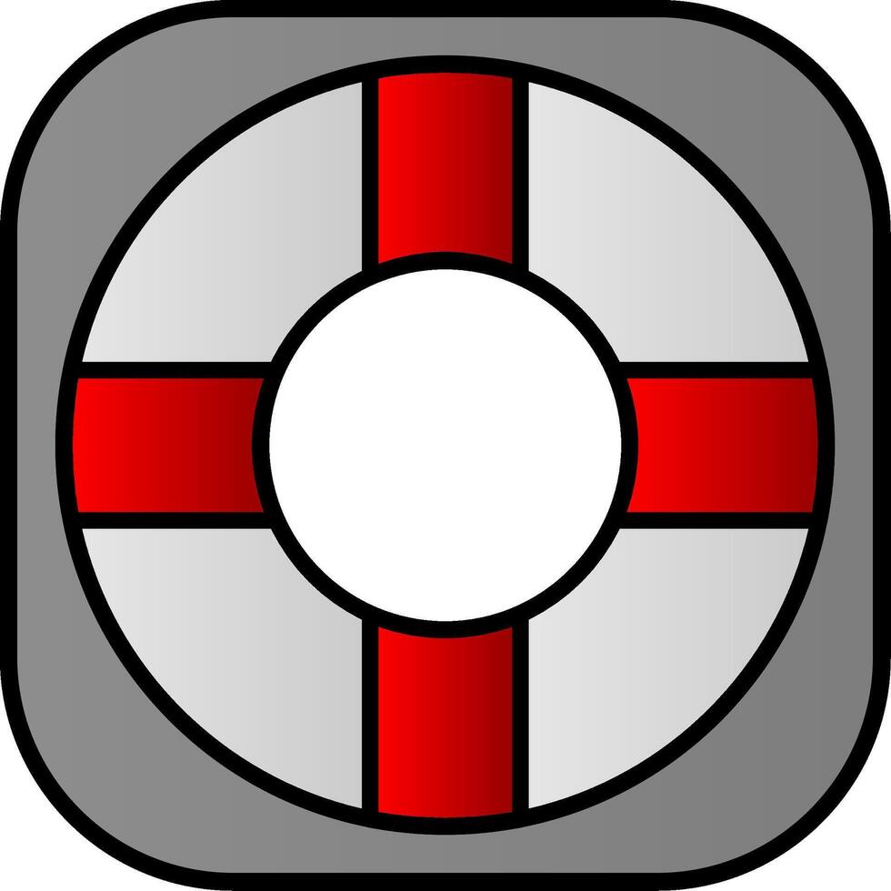 Lifebuoy Line Filled Gradient  Icon vector