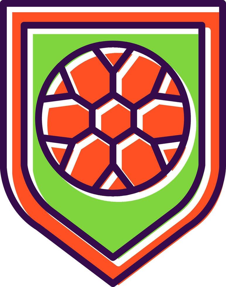 Football Badge Filled  Icon vector