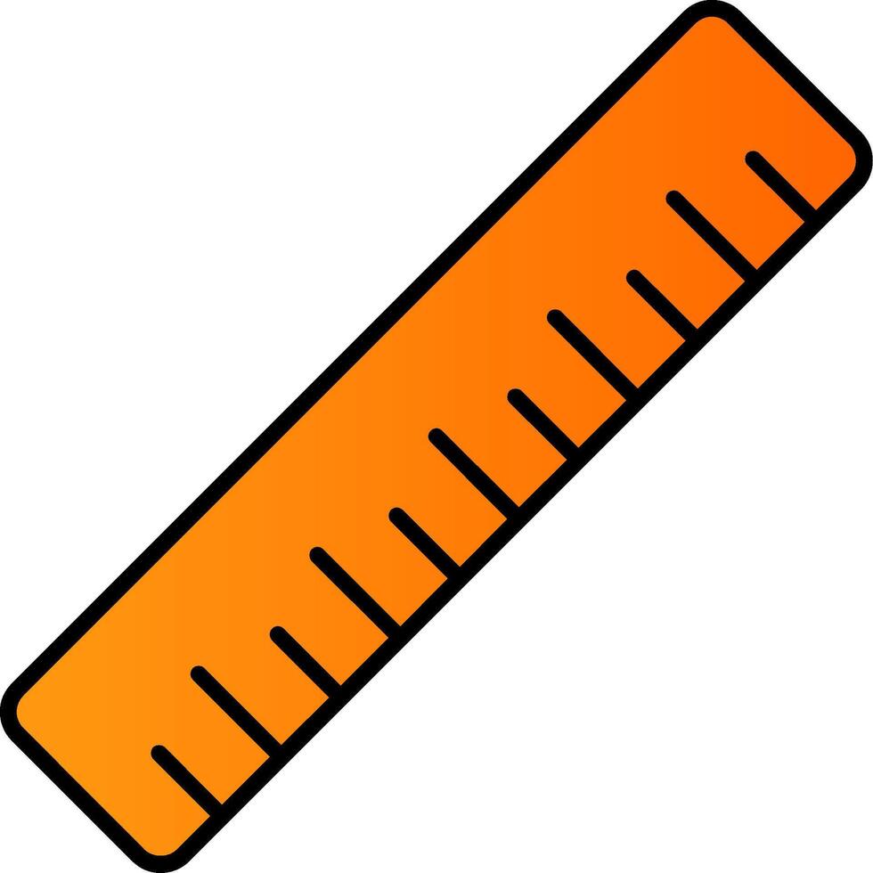 Ruler Line Filled Gradient  Icon vector