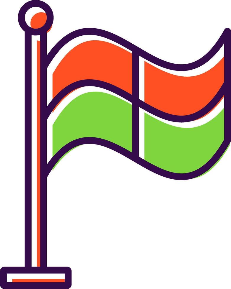 Flag Filled  Icon vector