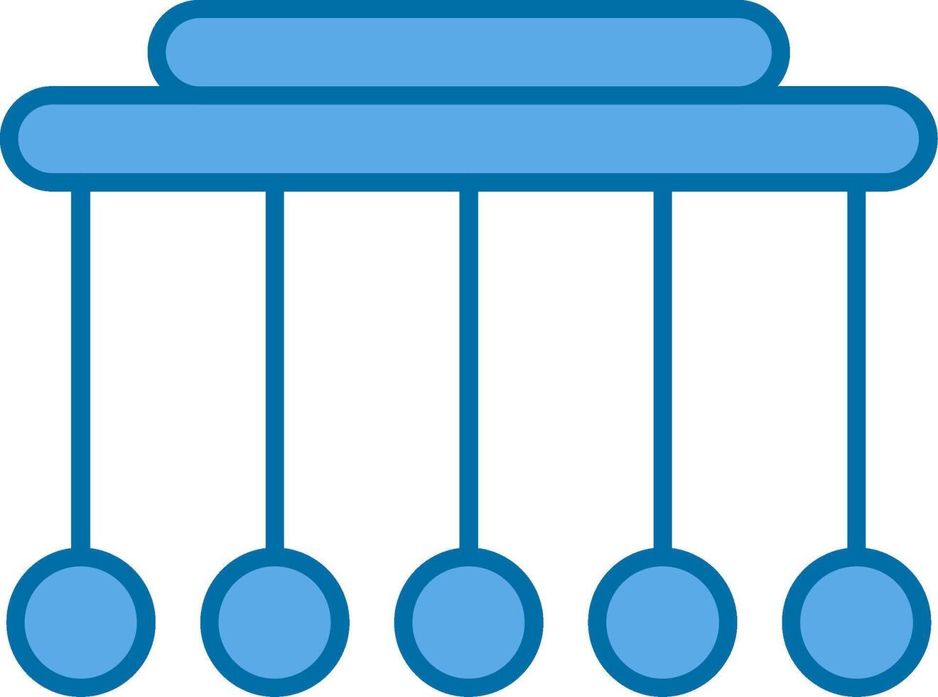 Pendulum Filled Blue  Icon vector