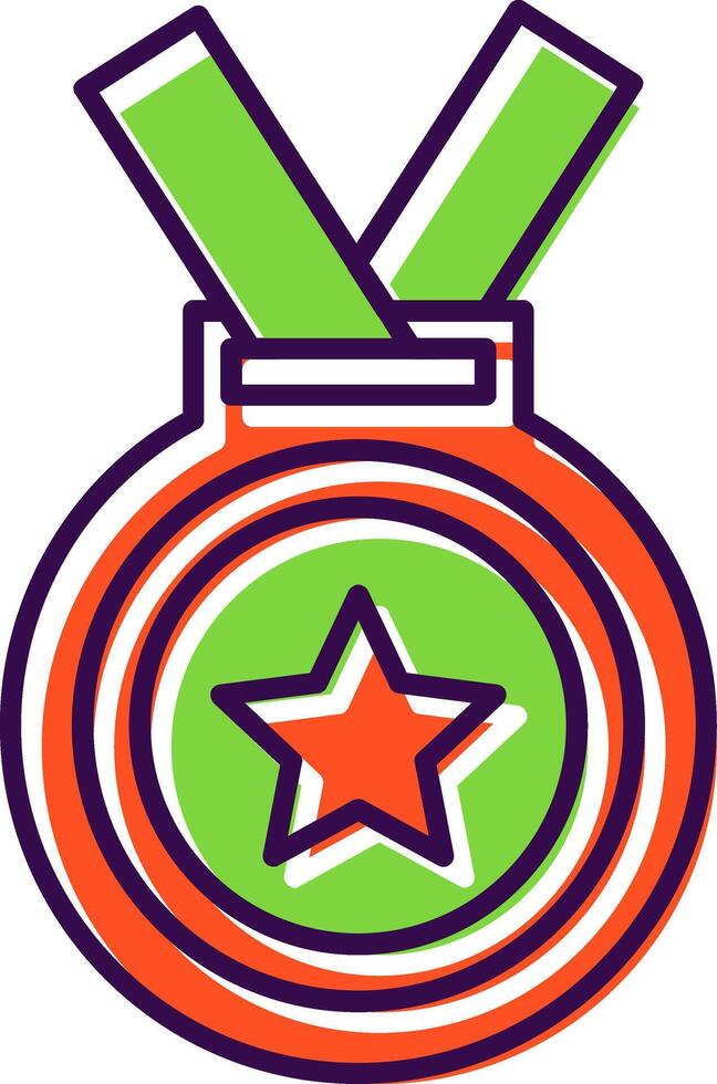 Medal Filled  Icon vector