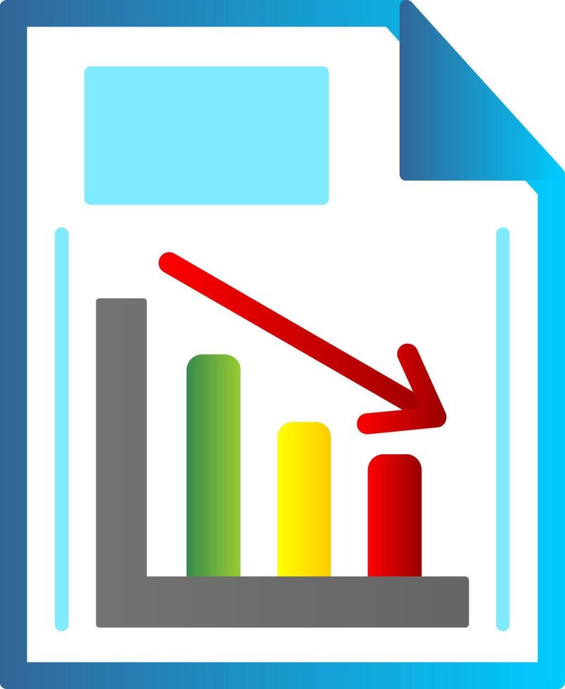 Document Flat Gradient  Icon vector