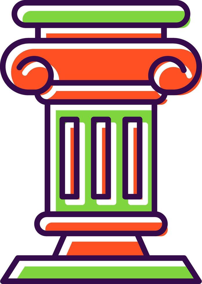 Pillar Filled  Icon vector