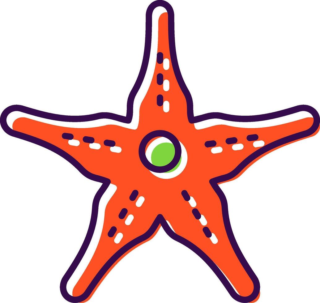 StarFish Filled  Icon vector