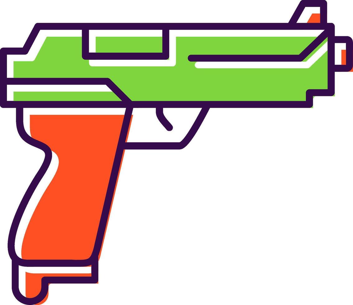 pistola lleno icono vector