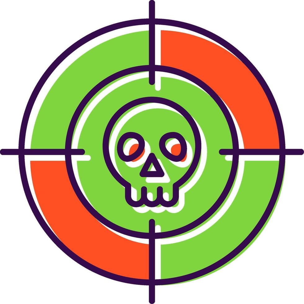 Targeted Filled  Icon vector