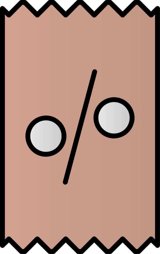 Ticket Line Filled Gradient  Icon vector