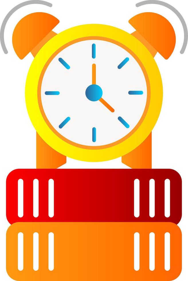 Alarm Flat Gradient  Icon vector