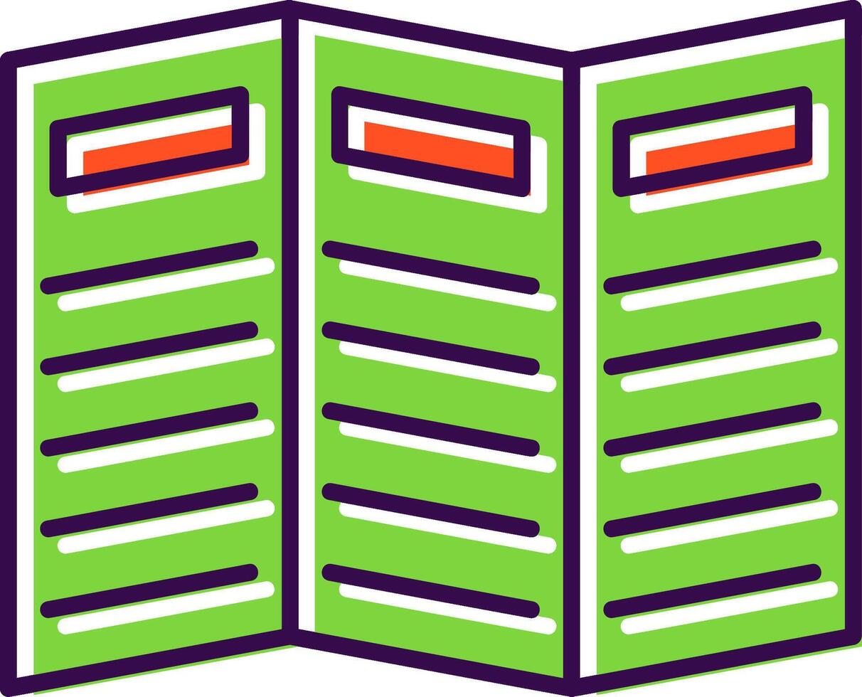 Brochure Filled  Icon vector