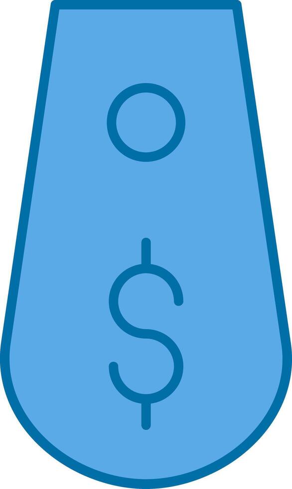 Tag Filled Blue  Icon vector