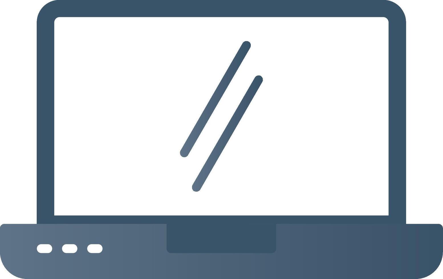 Laptop Flat Gradient  Icon vector