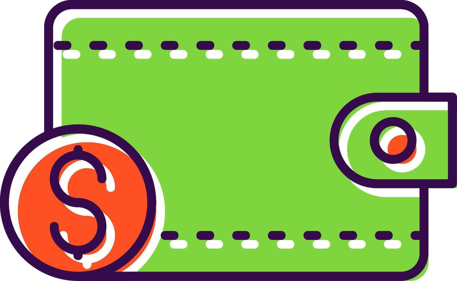 Purse Filled  Icon vector