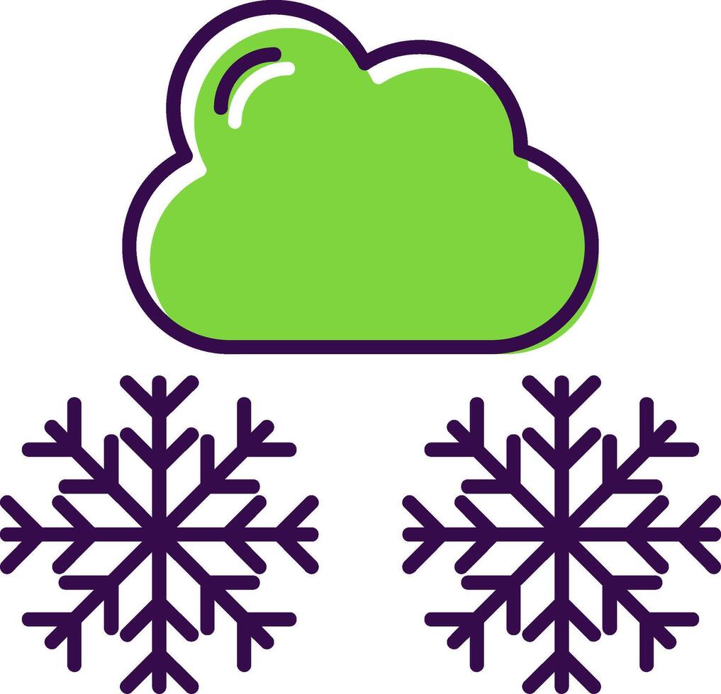 Winter Filled  Icon vector