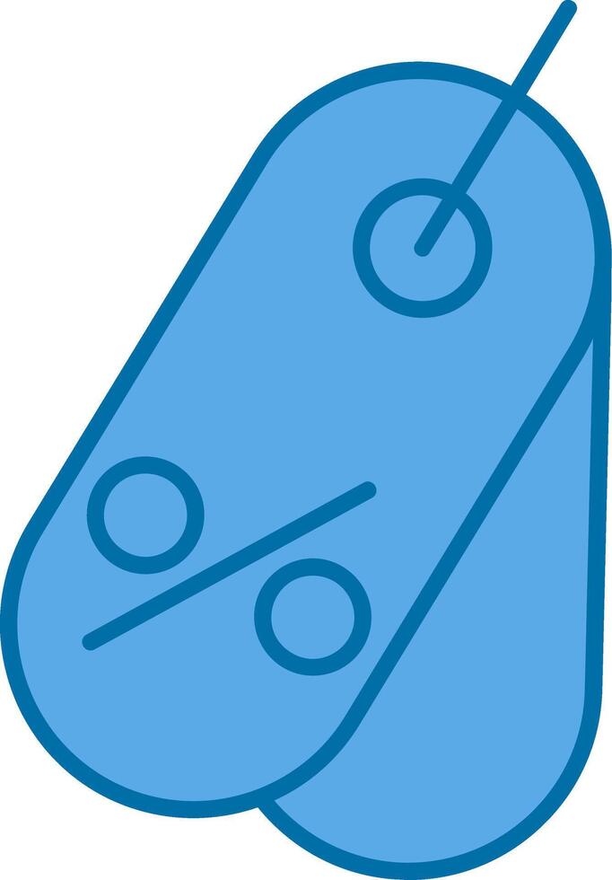 Tag Filled Blue  Icon vector
