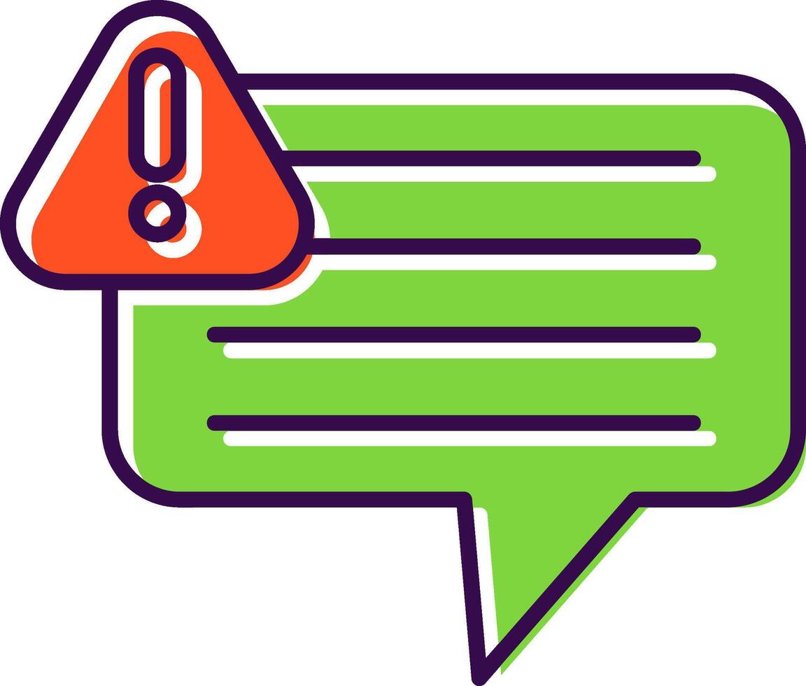 Warning Filled  Icon vector