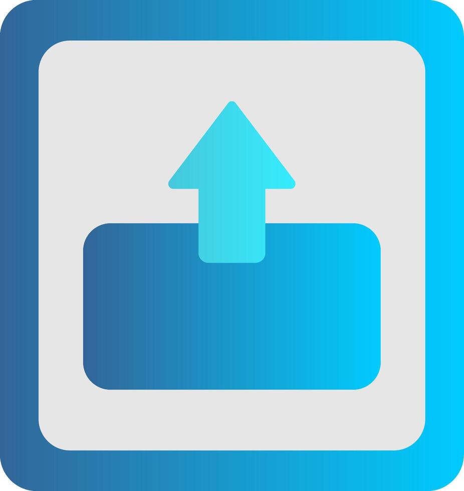 Out Flat Gradient  Icon vector