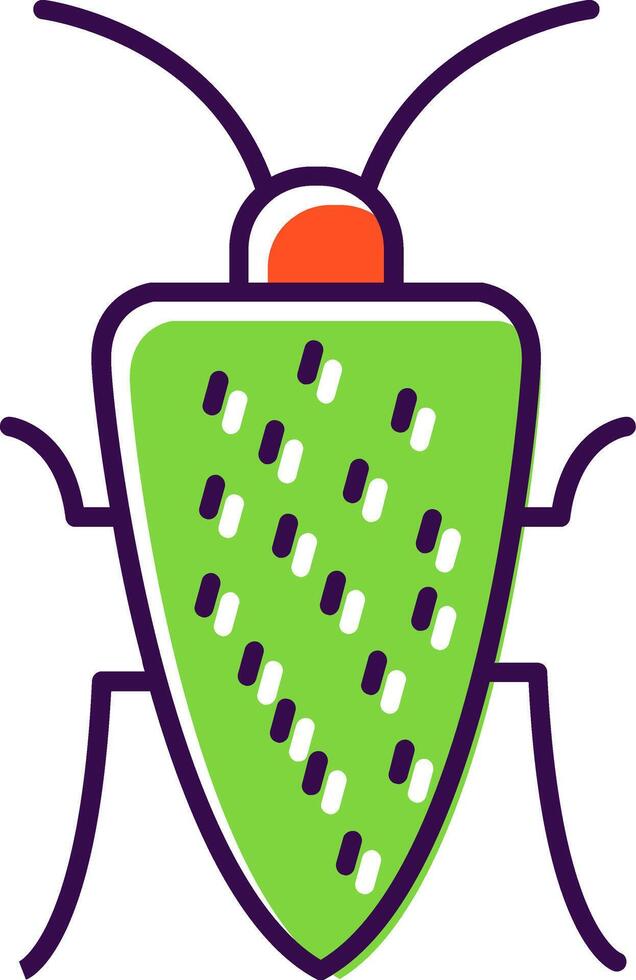 cucaracha lleno icono vector