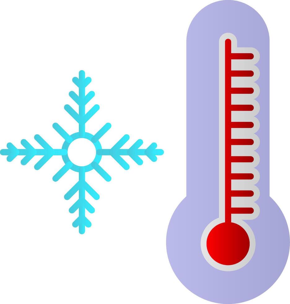 Snowflake Flat Gradient  Icon vector