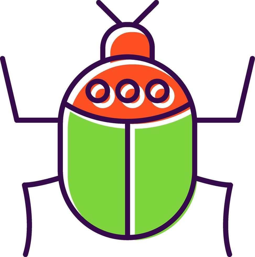 insecto lleno icono vector