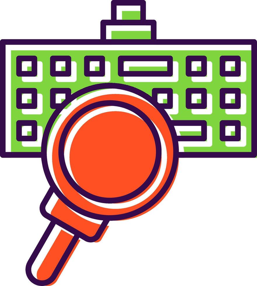 Keylogger Filled  Icon vector