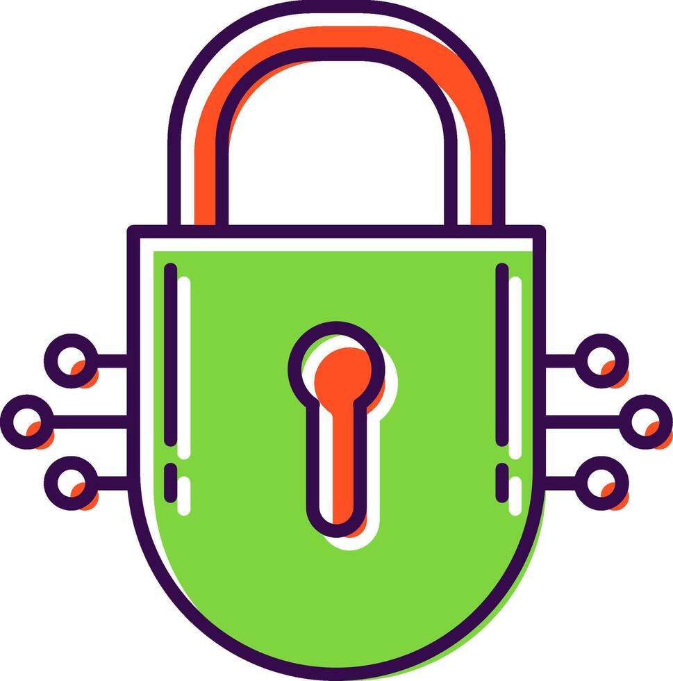 Lock Filled  Icon vector