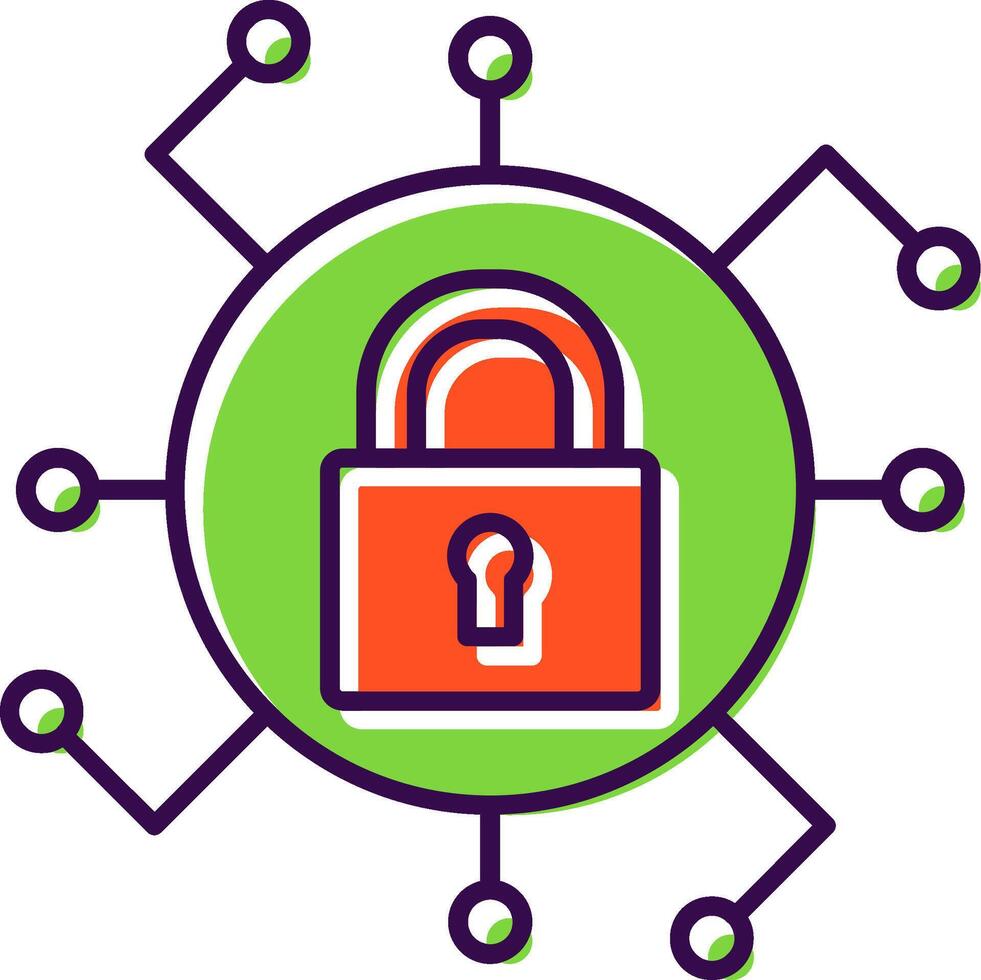 Secure Filled  Icon vector