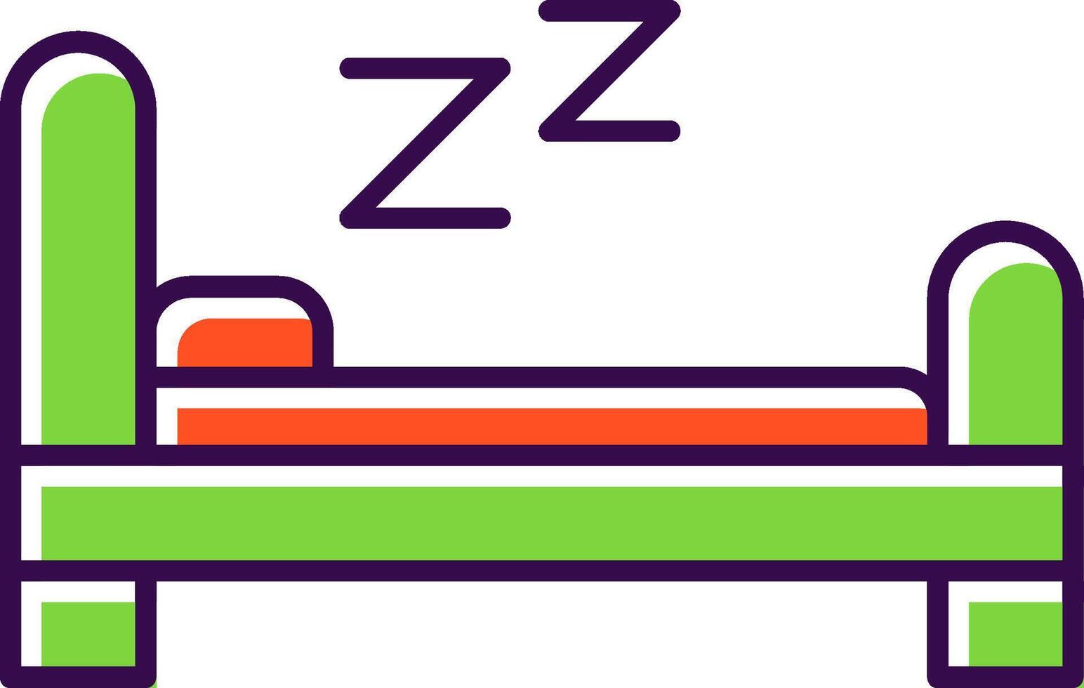 Bed Filled  Icon vector