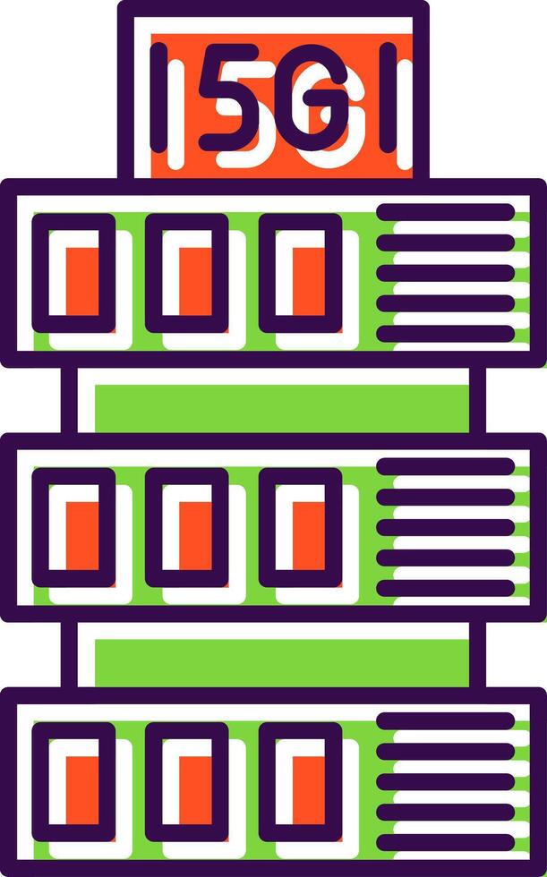 Server Filled  Icon vector