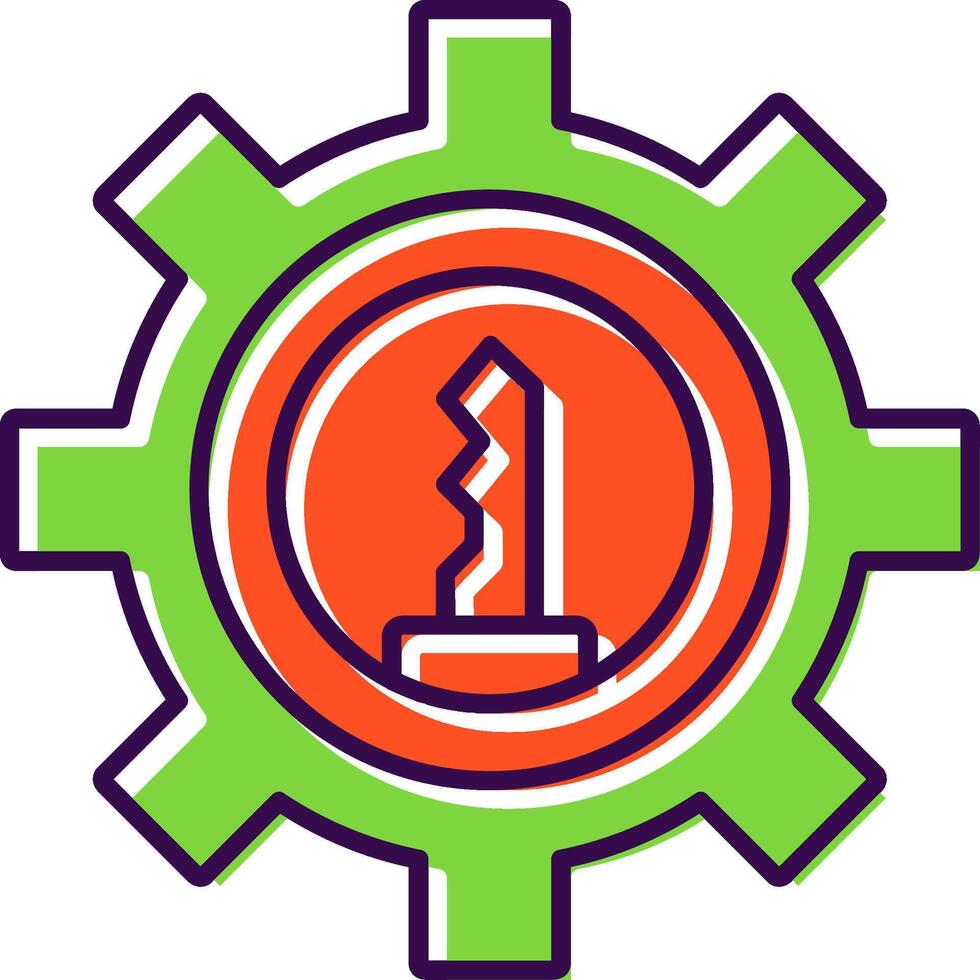 Gear Filled  Icon vector