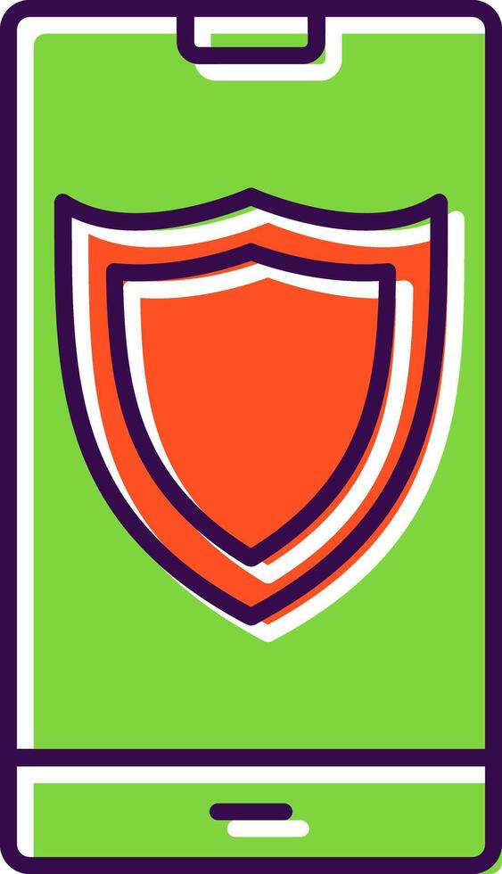 Shield Filled  Icon vector