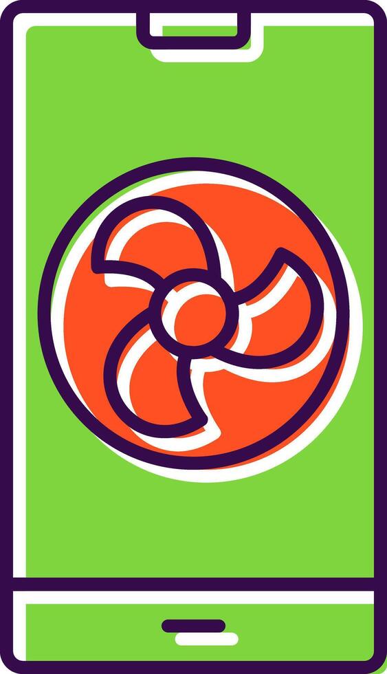 Fan Filled  Icon vector