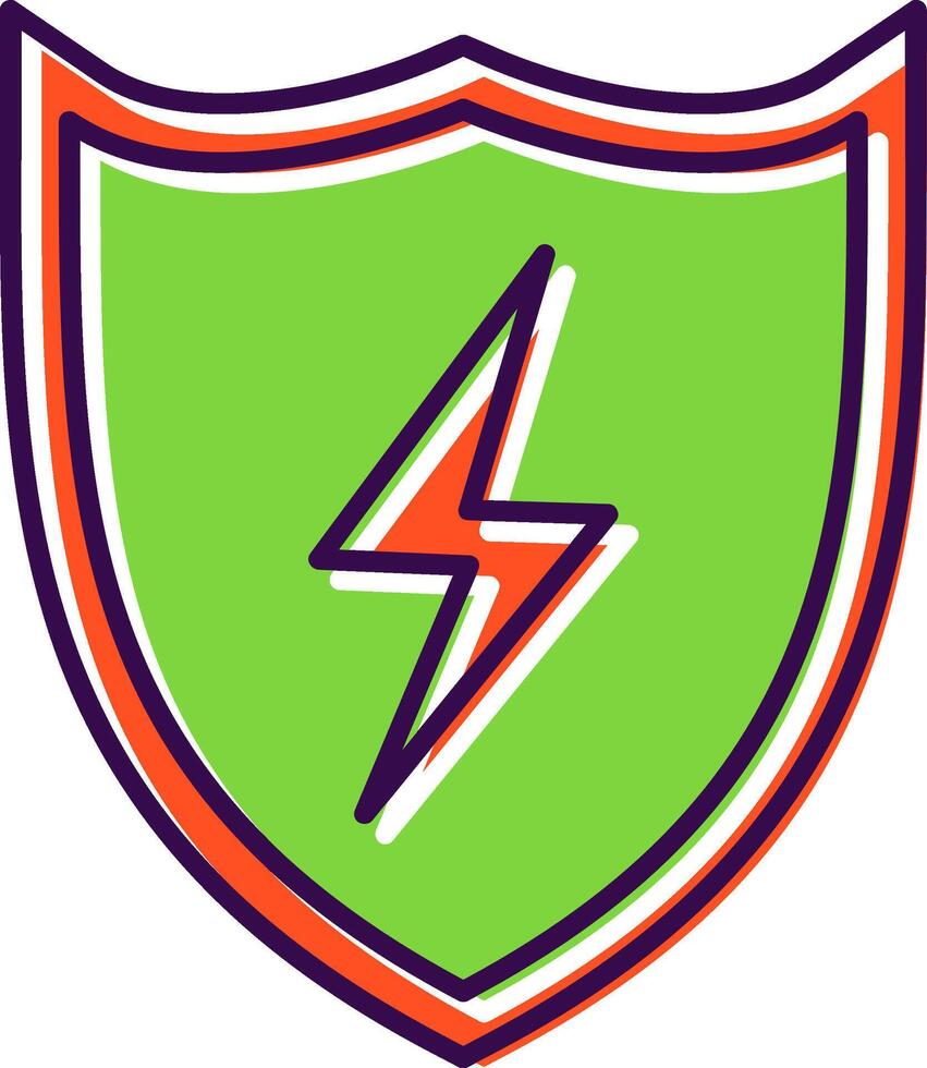 Shield Filled  Icon vector