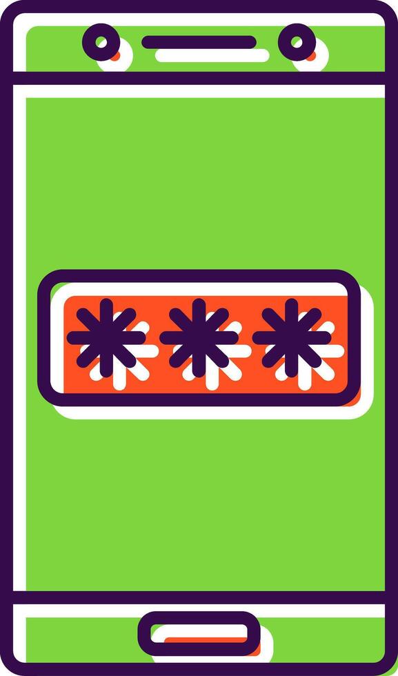 Password Filled  Icon vector