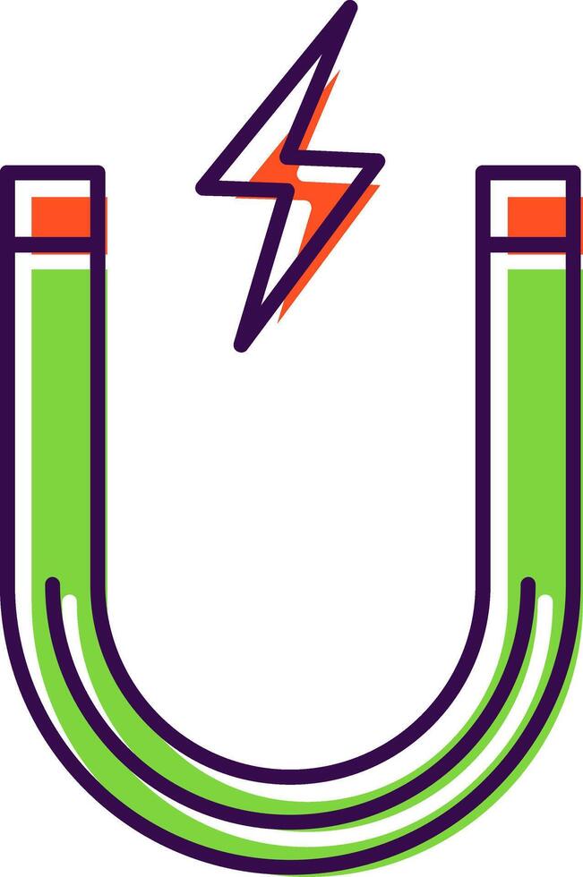 Magnet Filled  Icon vector