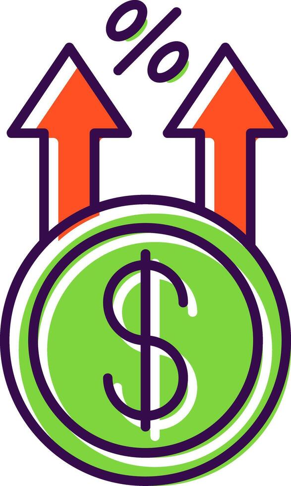 Profit Filled  Icon vector