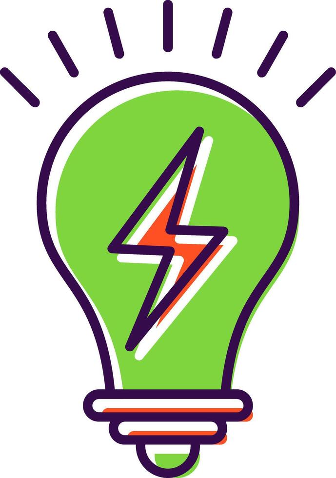 Light Bulb Filled  Icon vector